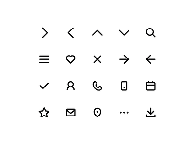 Simple icon set. (WIP)