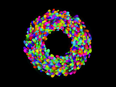 Colorati. art colors flow happy organic particles processing visual design