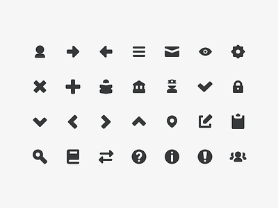 Bunch of icons. glyph glyphs icon set icons illustrator project sketch