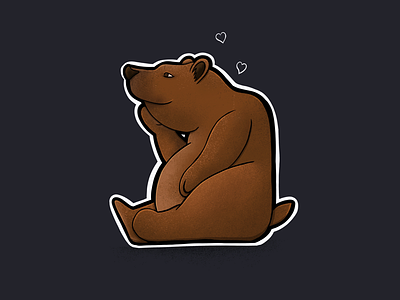 Sitting Animal Series: Bear animal art bear doodle illustration illustrator procreate sitting