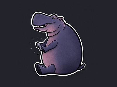 Sitting Animal Series: Hippo