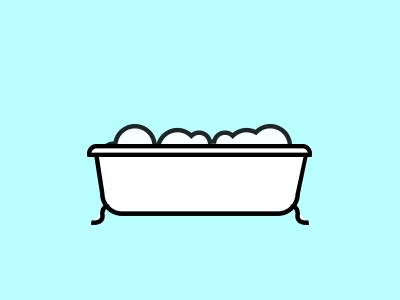 Animated bathtub icon