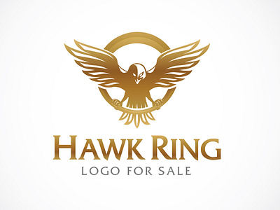 Hawk Grasps The Ring Logo Design