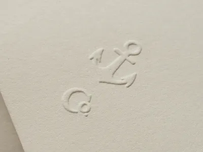 Embossed Anchor anchor design emboss embossed paper preview serif typography