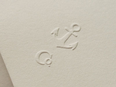 Embossed Anchor anchor design emboss embossed paper preview serif typography