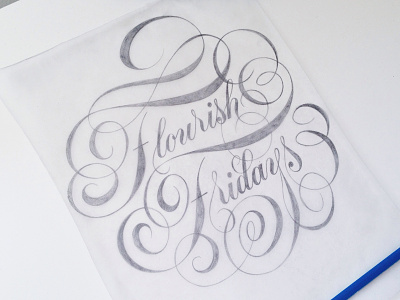 Flourish Fridays #4 design flourish fridays lettering paper pencil script typography