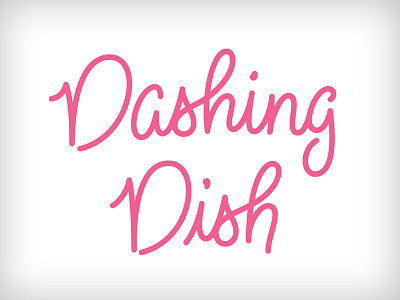 Dashing Dish Logo branding dashing dish design food fun lettering logo script typography website