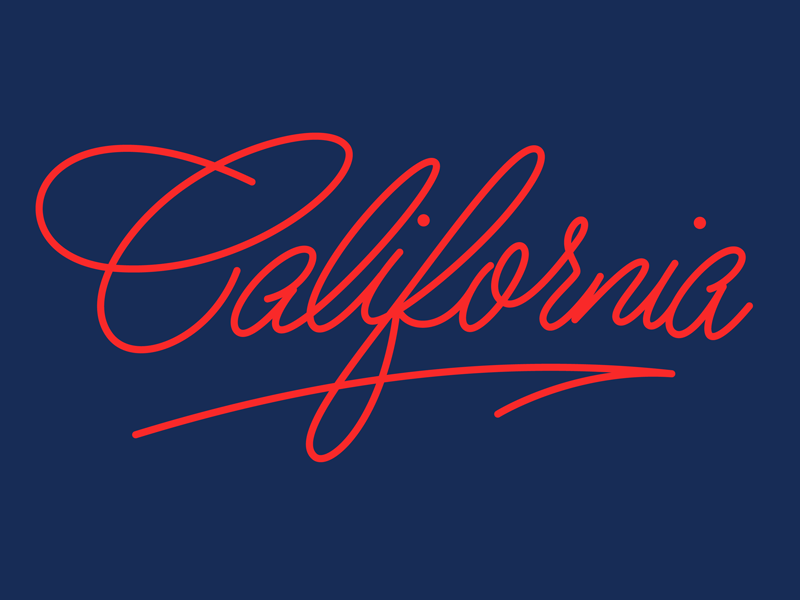 California california design lettering los angeles mono poketo script tote typography