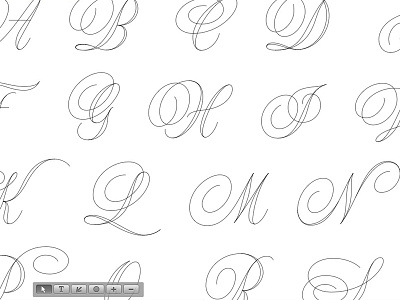 Fancy Capital Alphabet design font formal glyphs lettering script typography
