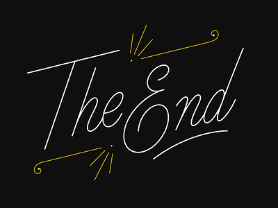 The End blog challenge creative design inspiration lettering monoweight script the end typography