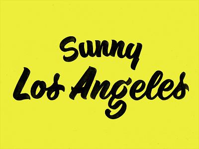 Sunny Los Angeles brush lettering marker micron practice script sharpie typography