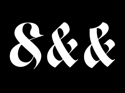 Ampersand Decisions ampersand black letter gothic lettering process typography