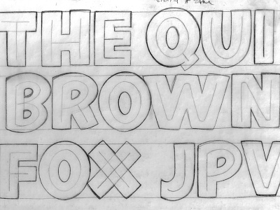 Massive Sketch design font friendly fun lettering process sketch typography