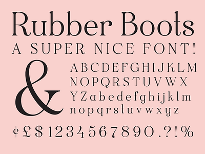 Rubber Boots Release classic clean design font lettering serif tool typeface