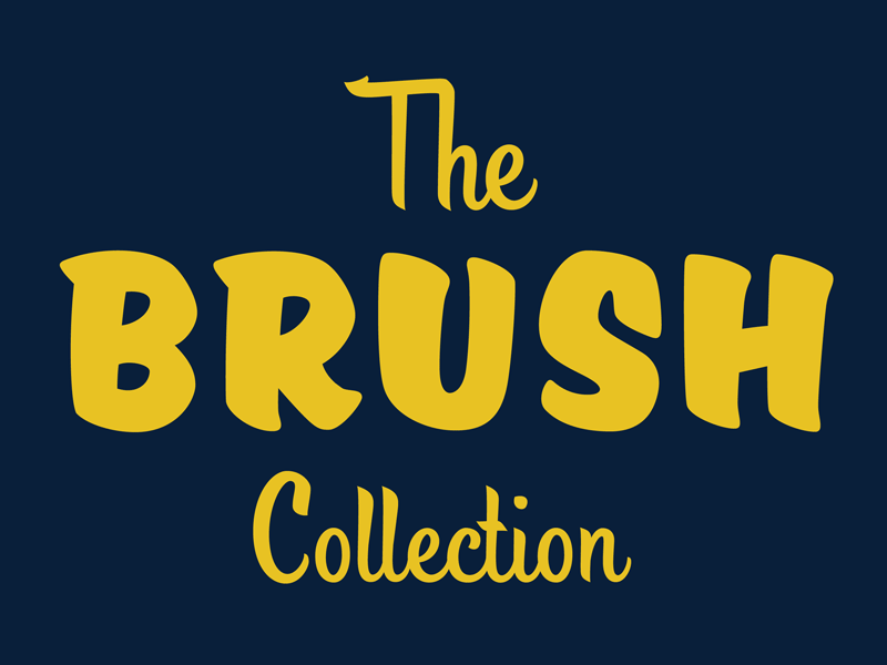 The Brush Collection announcement brush brush lettering font lettering product release sign painting typeface typography