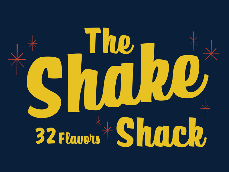 The Shake Shack brush lettering font lettering personal sign painting tool typeface typography