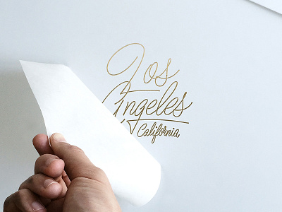 Los Angeles Metallic Gold Decals for Sale! art ballpoint california decal for sale lettering los angeles product script typography