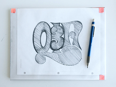 Q&A Dribbble lettering paper pencil sketch typography