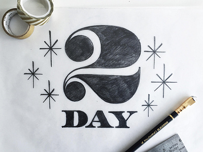 Free 2 Day Shipping! complimentary free holiday lettering product promotion sale shipping sketch typography
