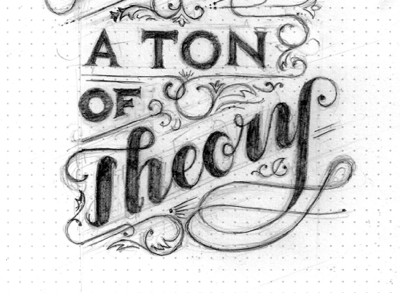 A ton of theory (sketch) design inspiration lettering rough sketch type whatever