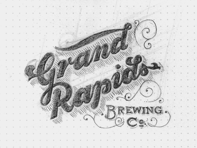Grand Rapids Brewing Sketch sketch type design inspiration lettering rough whatever branding logo concept identity brewery beer