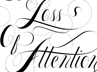 A loss of attention design feedback inspiration lettering process sketch