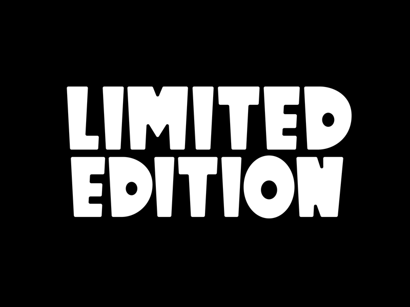"Limited" Edition lettering super team deluxe typography variety