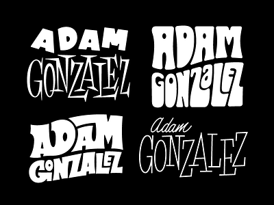 Adam Gonzalez Lettering Treatments 50s 60s 70s expressive funky lettering phraseology psychedelic quirky