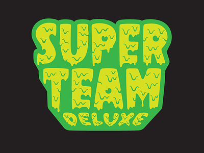 STD's design lettering logo patch pin product sticker super team deluxe typography