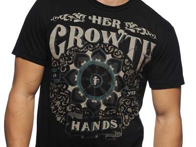 Her Growth In Your Hands cause child decoration design filigree flower illustration inspiration lettering sevenly social t shirt typography women