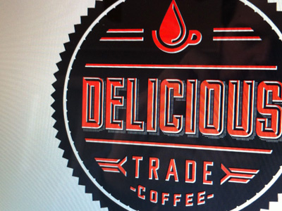 Delicious Trade Stamps branding coffee design icons in progress lettering logo stamp sticker typography