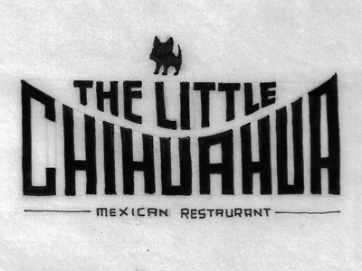 The Little Chihuahua Logo Concepts branding chihuahua design icon lettering logo mexican paper pen pencil process restaurant sketch typography