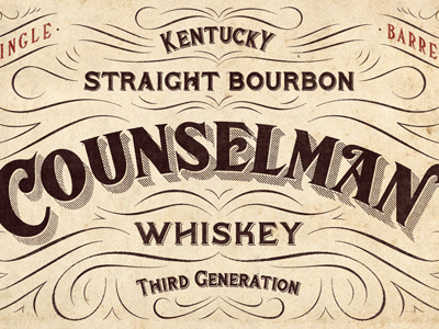 Counselman Whiskey Label