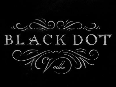 Final Black Dot Logo alcohol beautiful black decoration decorative design drawn elegant flourishes hand lettering paper pencil serif type typography vodka