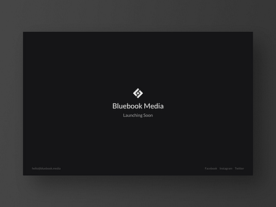 Bluebook Media - Launching Soon landing page launching soon minimal