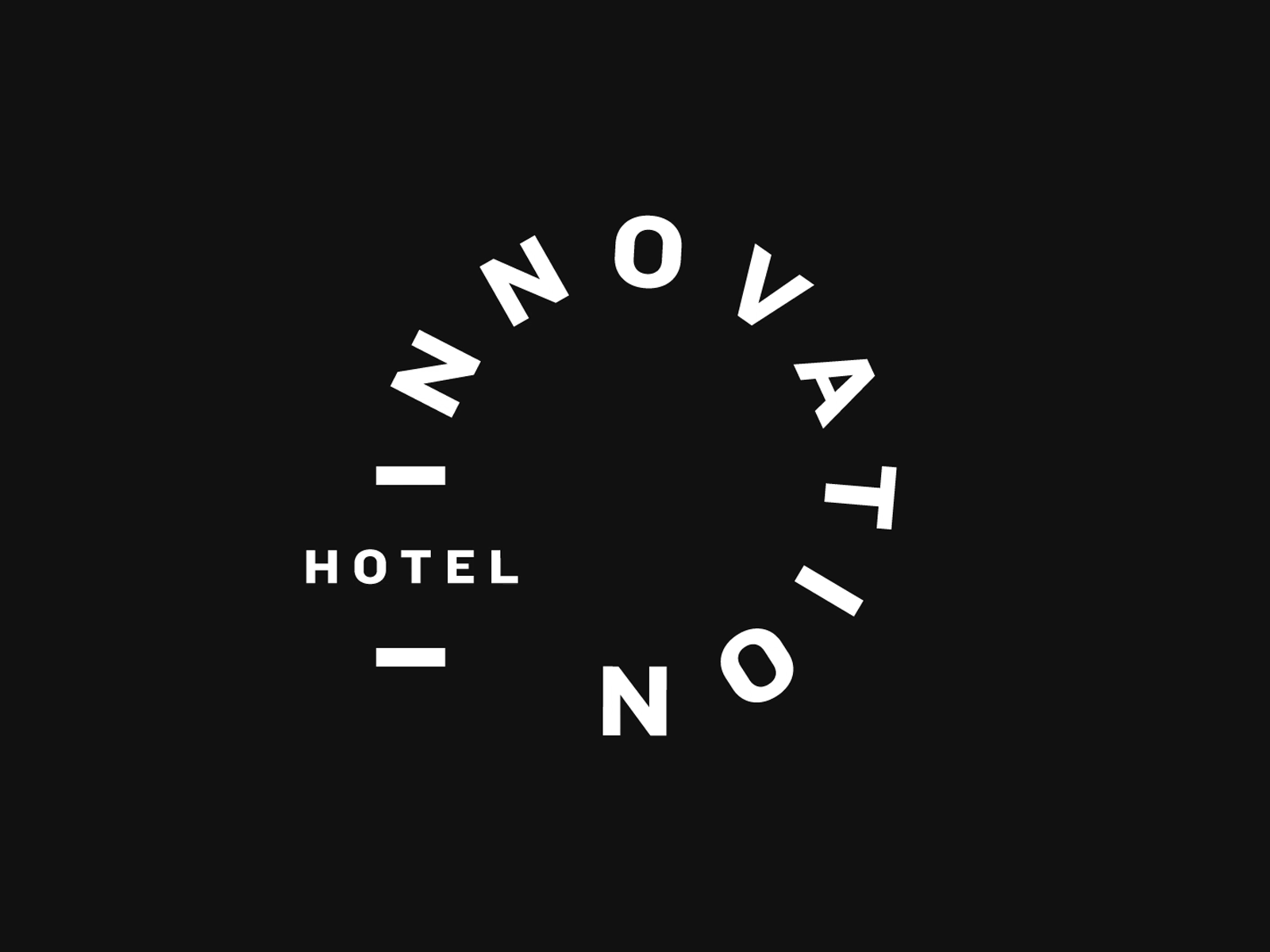 Innovation Hotel animation boutique branding circle clean collaboration connection gif hospitality hotel logo loop mark motion rotation typography