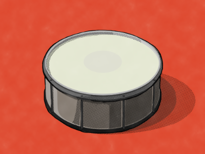 Snare drum drumset illo illustration instrument music progress shadow snare texture