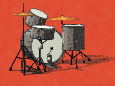 The Beat Lab bass cymbal drum drumset illustration instrument kick music shadow snare texture tom