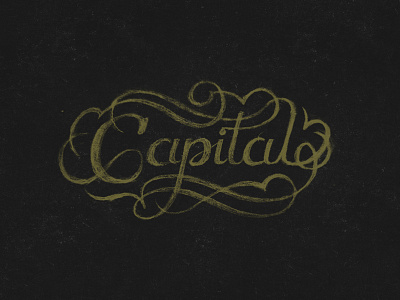 Capital capital flourish hand hand lettering lettering pencil texture type typography