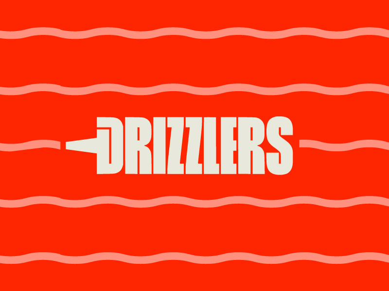 Get Drizzy With It fun branding bold squiggle line nozzle condensed food squeeze drip hot sauce ketchup typography bottle sauce logo type
