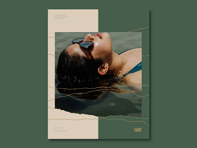 Sway art direction branding collage editorial identity layers layout lines ocean print raw rip rough sway tear tide type typography