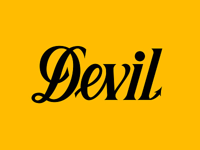 It's in the details™ branding devil elegant identity lettering logo script tail traditional type typography vintage