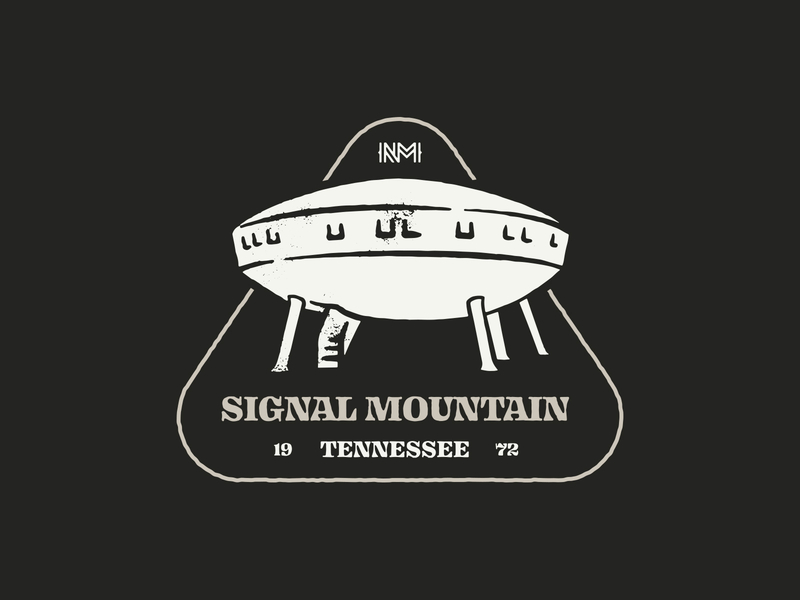 Signal Mountain Spaceship House ALT alien chattanooga house mountain nativemade retro spaceship sticker tennessee vintage