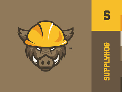 Supplyhog Logo animal branding construction hog logo supplyhog