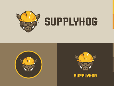 Supplyhog Logo Variations branding construction hog logo supplyhog