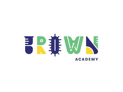 Brown Academy Rejected 1.0 academy branding brown education elementary elementary school math rejected rejected logo science stem technology