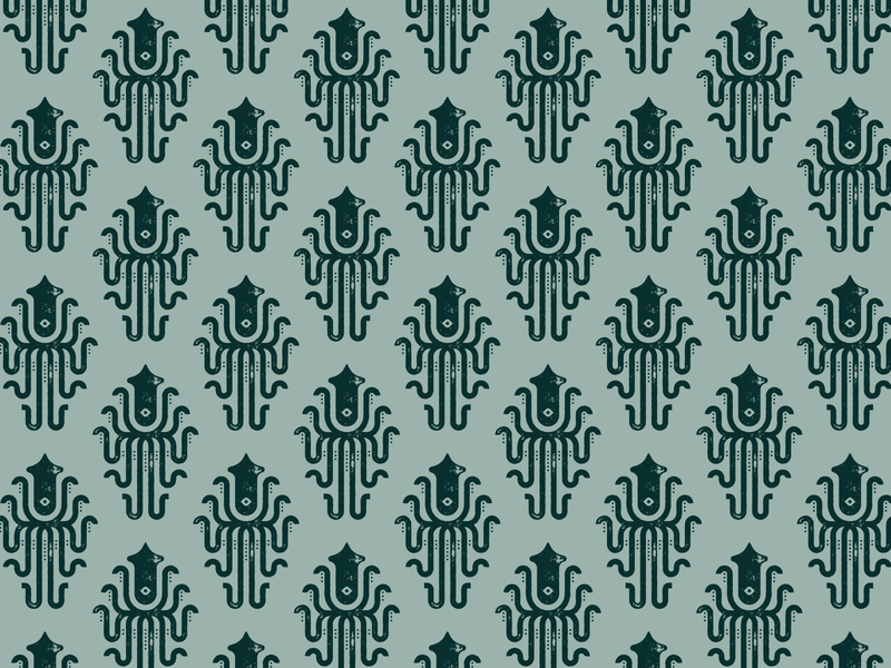 "Release the Hacken" pattern branding hathathon packaging pattern print skuid squid vector