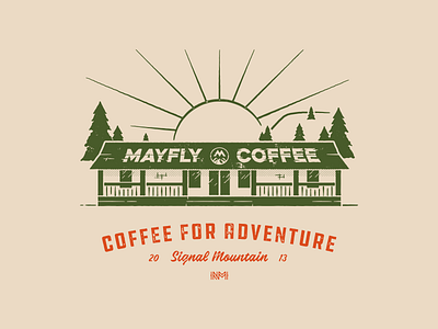 Mayfly Coffee Tee Design branding chattanooga coffee logo shirt t shirt tennessee texture