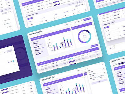 Skuid Demo Screens application buttons dashboard layout minimal purple ui web design website design