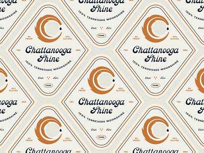 Chattanooga Shine Labels alcohol badge branding c chattanooga feather label logo moonshine shine tennessee